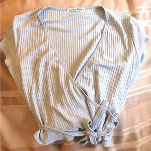 Reformation Jeans Flora top in sky blue size L